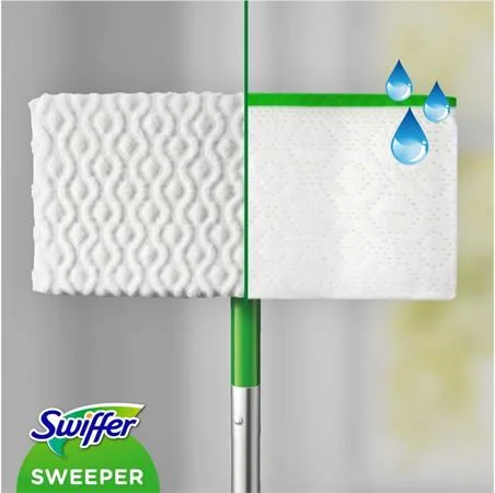 Súprava štarter, mop, s mokrými a suchými náhradnými hlavicami, SWIFFER "Sweeper" 4