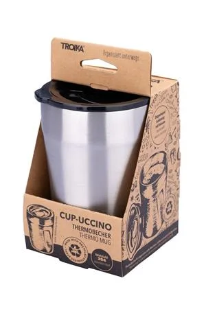 Termohrnček, 300 ml, z nerezovej ocele, TROIKA "Cup-uccino", strieborný 3