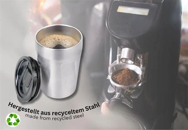 Termohrnček, 300 ml, z nerezovej ocele, TROIKA "Cup-uccino", strieborný 4