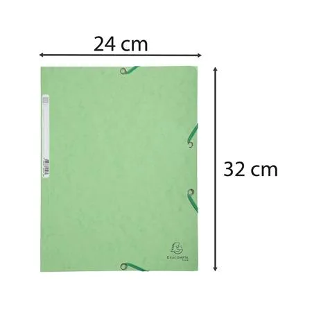Doska s gumičkou, prešpánová, A4, EXACOMPTA, zelená 3