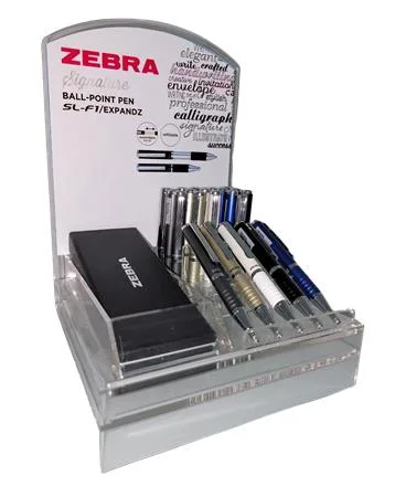 Guľôčkové pero, displej, 0,24, teleskopické, ZEBRA "SL-F1", modré 2