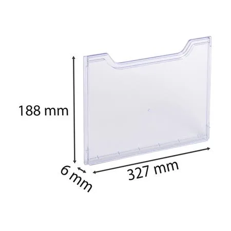 Predný panel k držiakom na katalógy, A4, ležatý, EXACOMPTA "Office", priehľadný 3