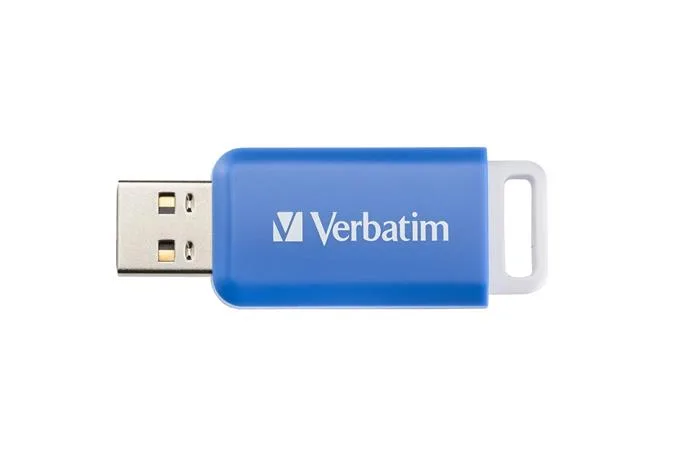 USB kľúč, 64GB, USB 2.0, VERBATIM "Databar", modrý 5