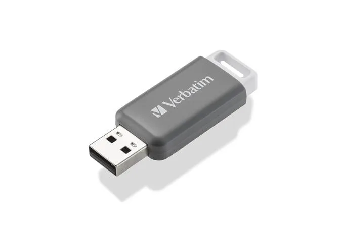 USB kľúč, 128GB, USB 2.0, VERBATIM "Databar", sivý 3