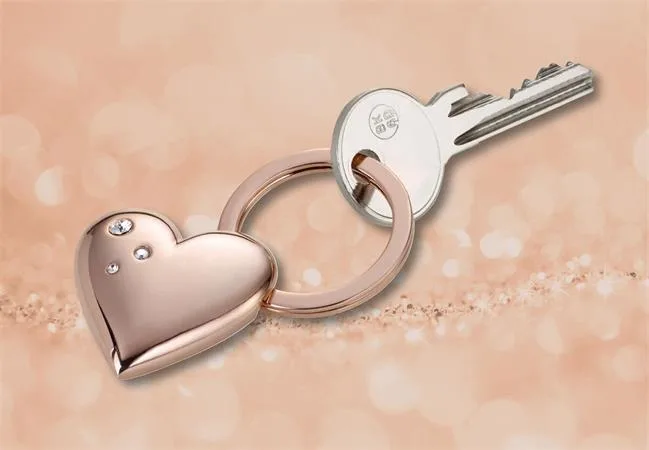 Kľúčenka, s krištálmi SWAROVSKI®, TROIKA, "Girls Best Friend Rosy" Shiny 2
