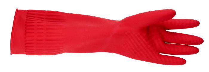 Latexové rukavice, extra dlhé, 38 cm, veľkosť S, BONUS, červené 2
