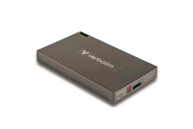 SSD (externá pamäť), 512GB, USB-C 3.2 Gen2, VERBATIM "Metal Mini SSD", čierna 2