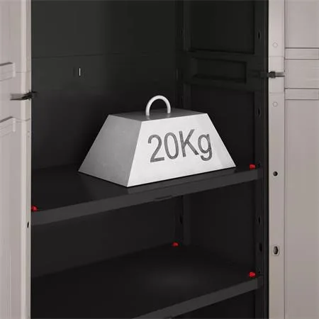 Skriňa na náradie, vysoká, plastová, KETER "Pro", čierna-sivá 5
