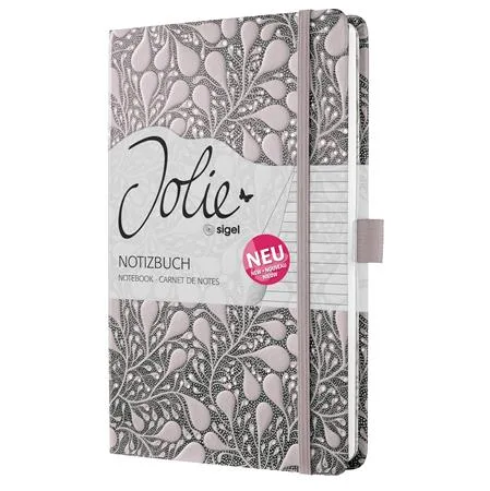 Zápisník, exkluzívny, A5, linajkový, 87 listov, tvrdá obálka, SIGEL "Jolie Enchanted Heart" 2