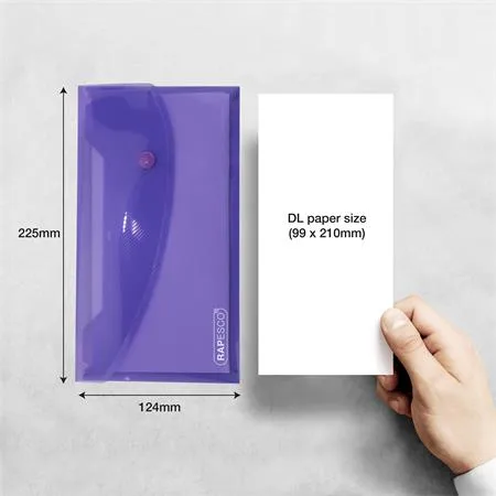 Obal na patent, DL, RAPESCO "Eco", mix priehľadných farieb 3