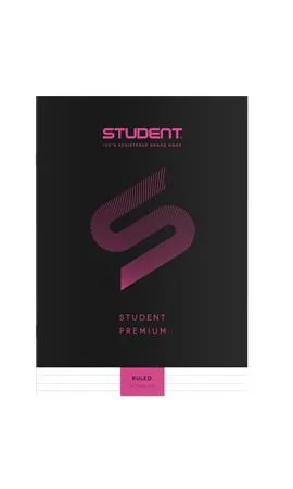 Zošit, A4, linajkový, 32 listov, ICO "Student Premium", čierny 5