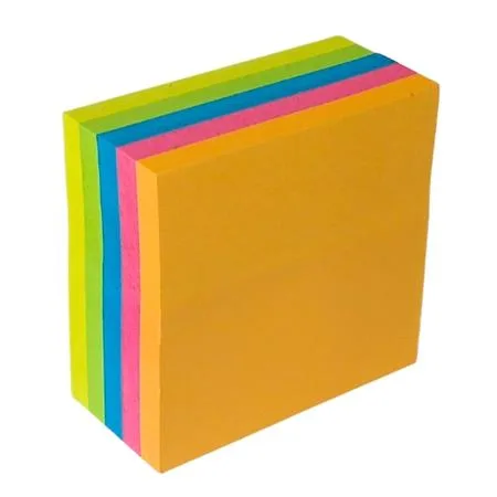 Samolepiaci bloček, 50x50 mm, 250 listov, VICTORIA OFFICE, neónové farby 2