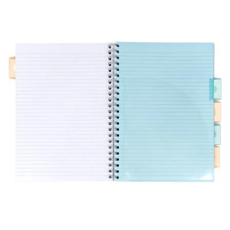 Špirálový zošit, A4, linkovaný, 100 listov, PUKKA PAD "Pastel project book", mix farieb 8