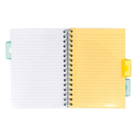 Špirálový zošit, A5, linajkový, 100 listov, PUKKA PAD "Pastel project book", mix farieb 8