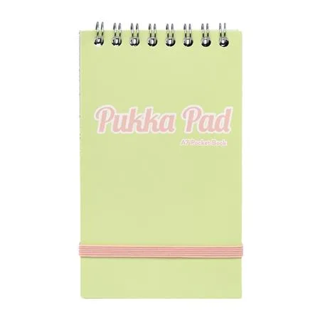 Poznámkový zošit, A7, linajkový, 50 listov, PUKKA PAD "Pastel", mix farieb 3