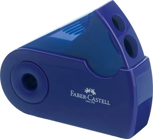 Strúhadlo, displej, dvojdierové, 2 zásobníky, FABER-CASTELL, mix farieb 3