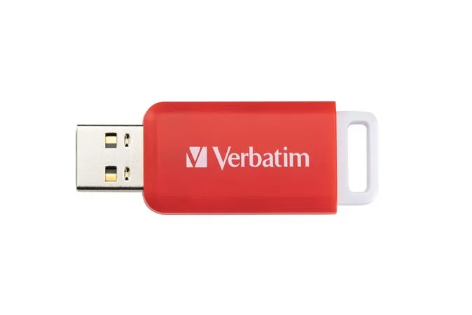 USB kľúč, 16GB, USB 2.0, VERBATIM "Databar", červený 4