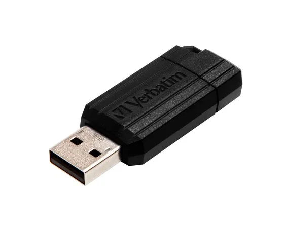 USB kľúč, 16GB, USB 2.0, 10/4MB/sec, VERBATIM "PinStripe", čierna 3