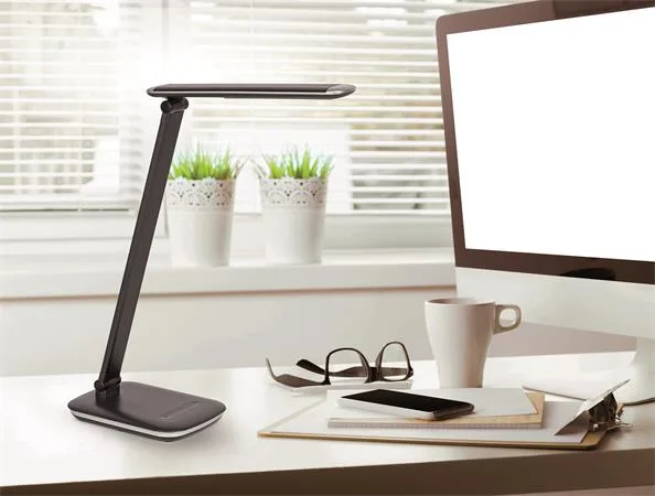 Stolná lampa, LED, nastaviteľná, USB, MAUL "Jazzy", čierna 5
