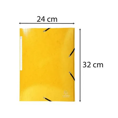 Doska s gumičkou, kartón, A4, EXACOMPTA "Iderama", žltá 5
