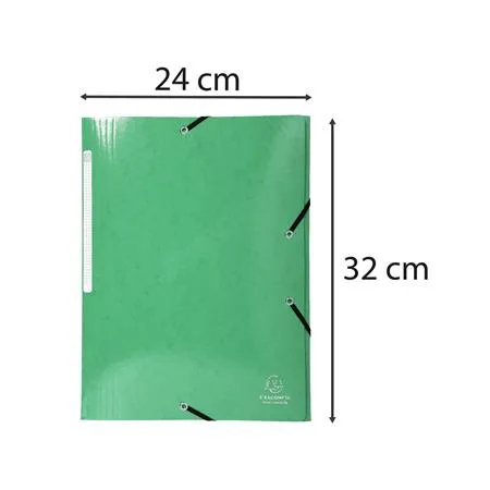 Doska s gumičkou, kartón, A4, EXACOMPTA "Iderama", tmavozelená 5
