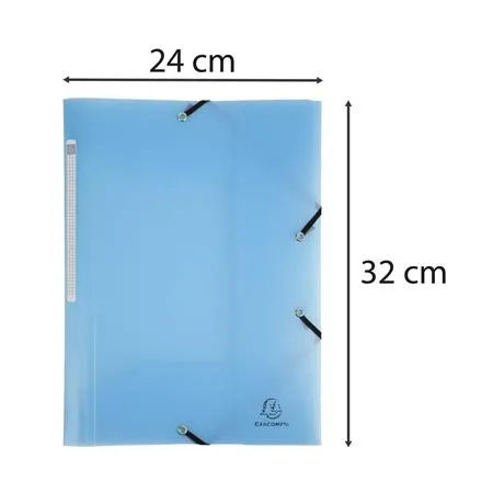 Doska s gumičkou, PP, A4, EXACOMPTA "Chromaline Pastel", modré 3