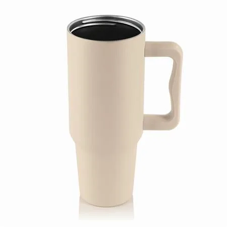 Termohrnček, 1,2 l, so slamkou, s uškom, béžový 2
