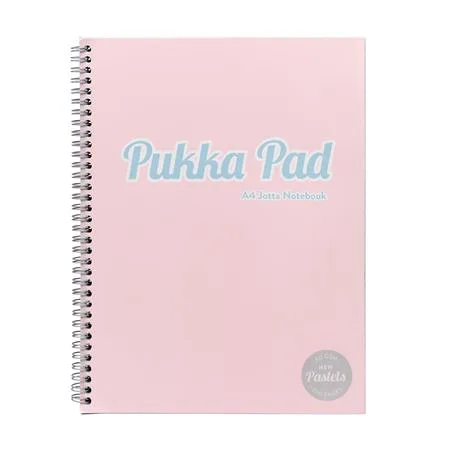Špirálový zošit, A4, linkovaný, 100 listov, PUKKA PAD "Pastel Jotta Pad", mix farieb 3