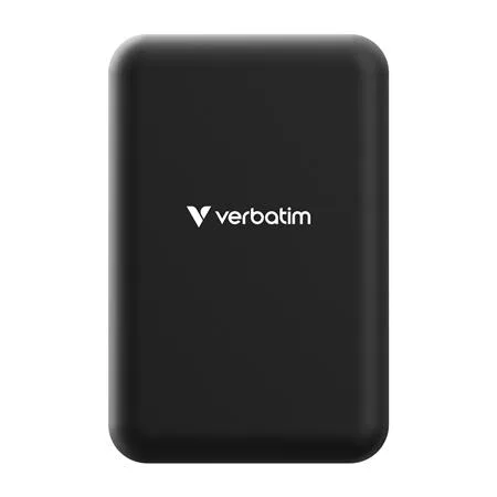 Power banka, externá batéria, magnetická, 20 000 mAh, stojanček, VERBATIM "Charge n Go Essentials", čierna 3