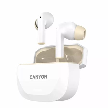 Slúchadlá, TWS bezdrôtové, Bluetooth 5.4, CANYON „Hexagon 7“, bielo-béžové 3