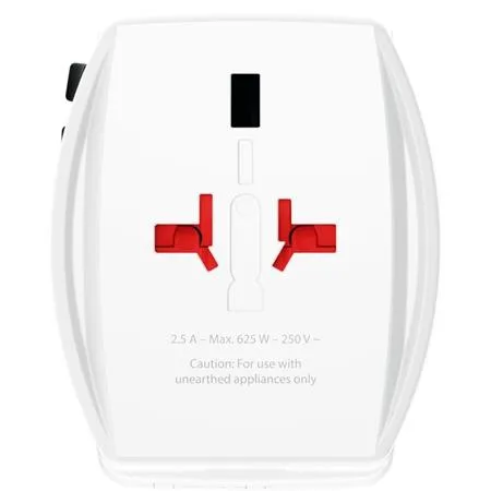 Adaptér pre svetových cestovateľov, 1xUSB-A, 1xUSB-C PD, 65W, USB-C kábel, SKROSS 3