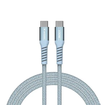 USB kábel, USB-C - USB-C, 1,2 m, 100W, magnetický, VERBATIM, modrý 3