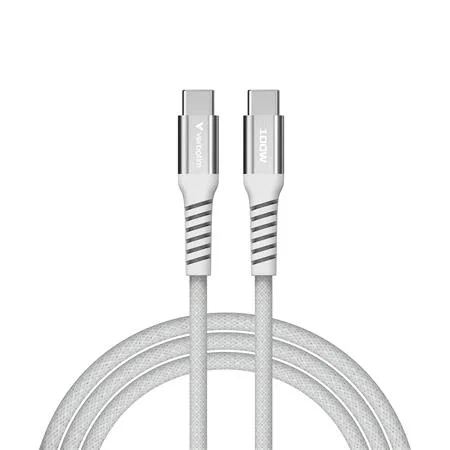 USB kábel, USB-C – USB-C, 1,2 m, 100W, magnetický, VERBATIM, sivý 3