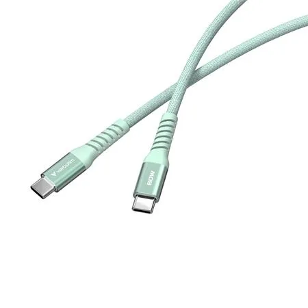 USB kábel, USB-C – USB-C, 1,2 m, 60 W, magnetický, VERBATIM, zelený 2