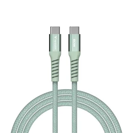 USB kábel, USB-C – USB-C, 1,2 m, 60 W, magnetický, VERBATIM, zelený 3