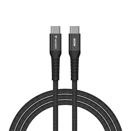 USB kábel, USB-C – USB-C, 1,2 m, 60 W, magnetický, VERBATIM, čierny 3