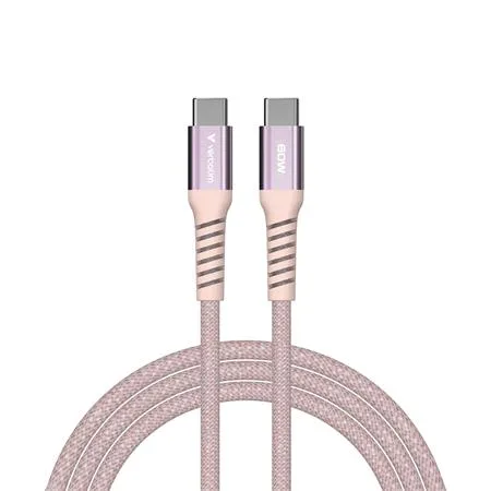 USB kábel, USB-C – USB-C, 1,2 m, 60 W, magnetický, VERBATIM, ružový 3
