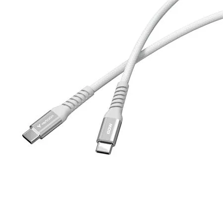 USB kábel, USB-C – USB-C, 1,2 m, 60 W, magnetický, VERBATIM, sivý 3