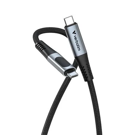 USB kábel, USB-C – USB-C, 1,2 m, 240 W, s indikátorom výkonu, VERBATIM 3