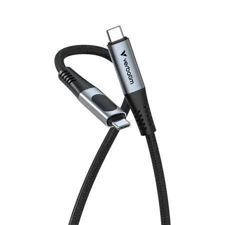 USB kábel, USB-C – USB-C, 1,2 m, 100 W, s indikátorom výkonu, VERBATIM 3