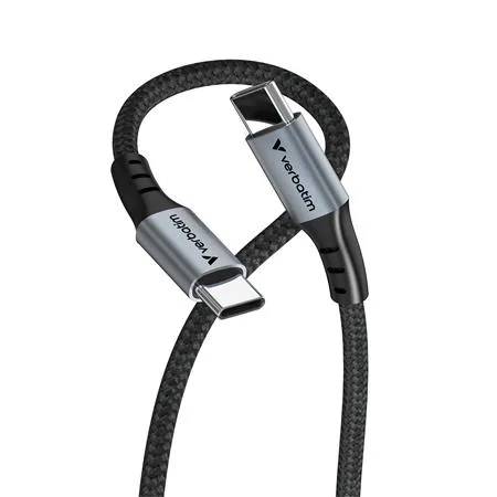 USB kábel, USB-C – USB-C, 1,2 m, 60 W, VERBATIM, čierny 3