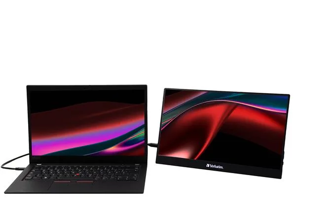 Prenosný monitor, dotykový displej, 4K UHD rozlíšenie, kovové prevedenie, 15,6", VERBATIM "PMT-15-4K" 2