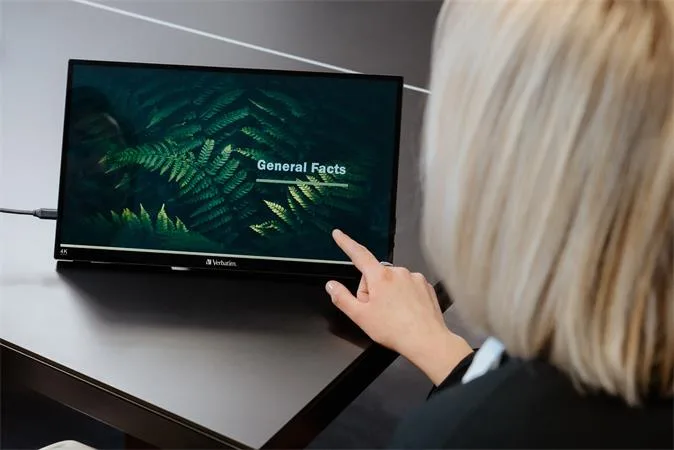 Prenosný monitor, dotykový displej, 4K UHD rozlíšenie, kovové prevedenie, 15,6", VERBATIM "PMT-15-4K" 4