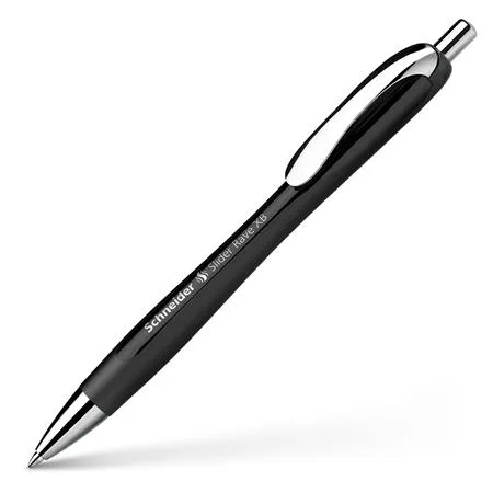 Guľôčkové pero, 0,7 mm, stláčací mechanizmus, SCHNEIDER "Slider Rave XB", čierne, modré 5