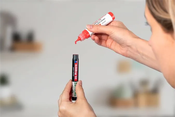 Lakový popisovač, 2-3 mm, EDDING "50", žltý 8