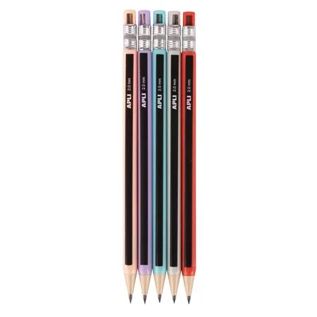 Mechanické ceruzky, displej, 2 mm, so strúhadlom, APLI, v rôznych farbách, 25 ks 3