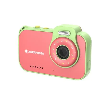 Fotoaparát, digitálny, vodeodolný, detský, AGFAPHOTO Realikids 2 "ARKCW2PK", červený-zelený 3