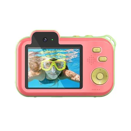 Fotoaparát, digitálny, vodeodolný, detský, AGFAPHOTO Realikids 2 "ARKCW2PK", červený-zelený 4