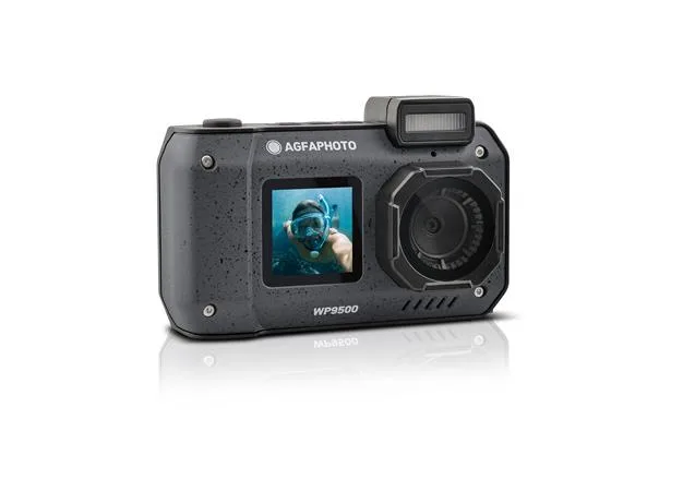 Fotoaparát, digitálny, vodeodolný, s dvojitým displejom, AGFAPHOTO Realishot "WP9500", čierny 4