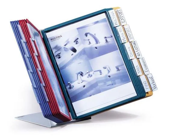 Stolný stojan na prezentačné tabule, s 20 prezentačnými tabuľami, DURABLE "VARIO®", mix farieb 2